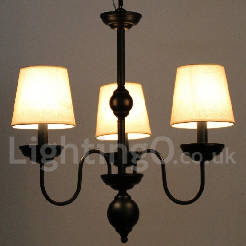 3 Light Rustic Retro Contemporary Candle Style Chandelier