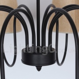 8 Light Retro Contemporary Candle Style Chandelier