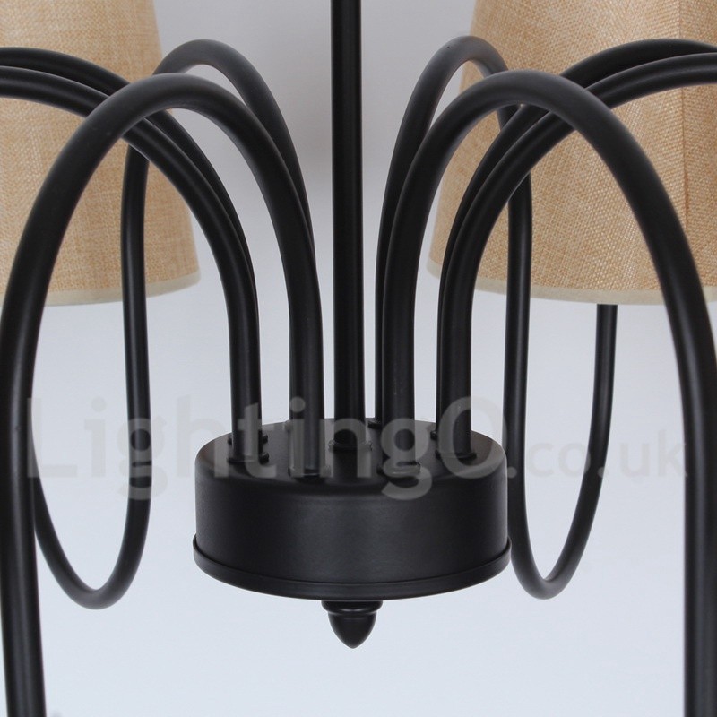 8 Light Retro Contemporary Candle Style Chandelier