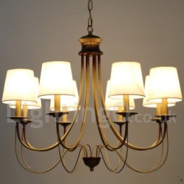 8 Light Rustic Mediterranean Style Modern Contemporary Candle Style Chandelier
