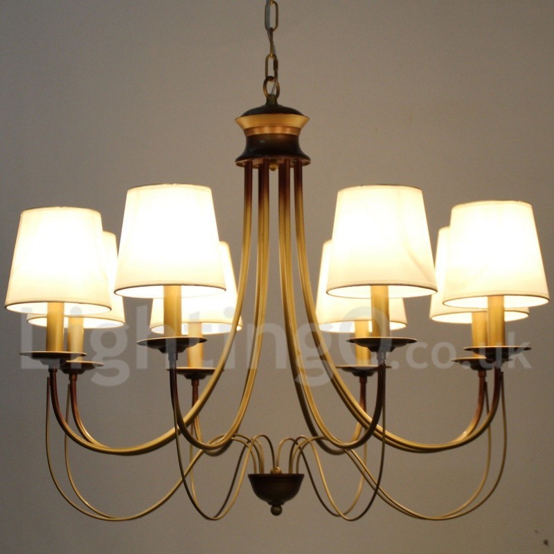 8 Light Rustic Mediterranean Style Modern Contemporary Candle Style Chandelier