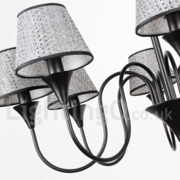 3 Light Rustic Modern Contemporary Retro Black Candle Style Chandelier