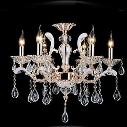 European Style luxury Candle Crystal Pendant Zinc Alloy lamps