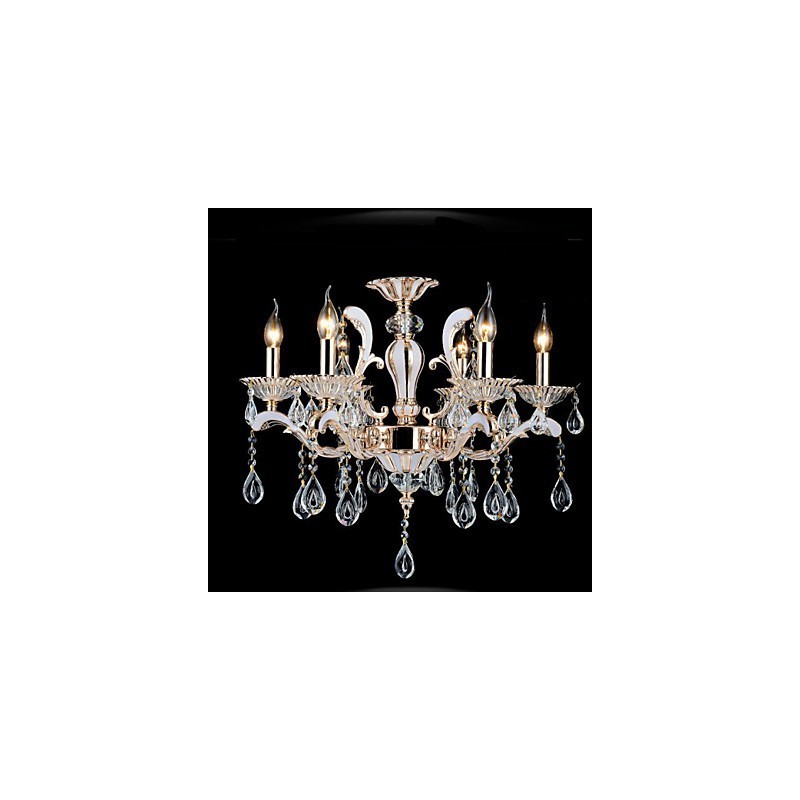 European Style luxury Candle Crystal Pendant Zinc Alloy lamps