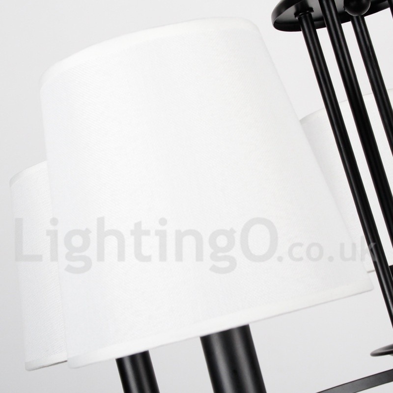 12 Light Retro Black Mediterranean Style Rustic Contemporary Candle Style Chandelier