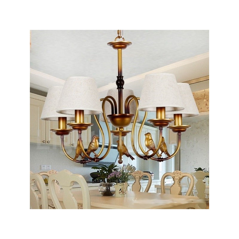 5 Light Modern Contemporary Rustic Retro Candle Style Chandelier