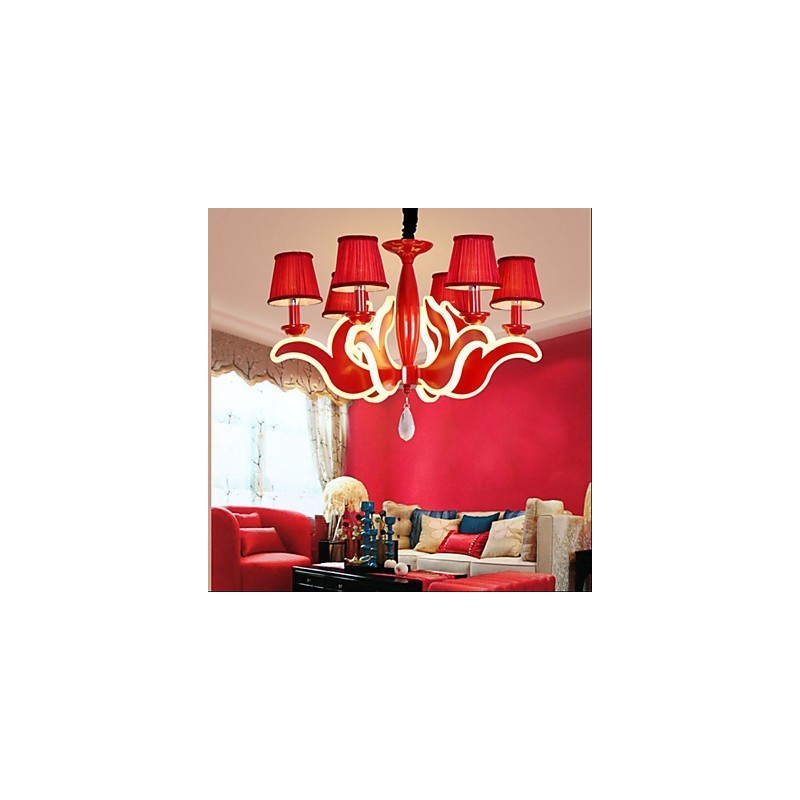 Creative Garden Lights Red Acrylic Chandelier