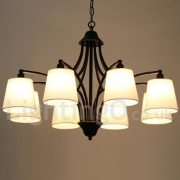 8 Light Rustic Retro Contemporary Candle Style Chandelier