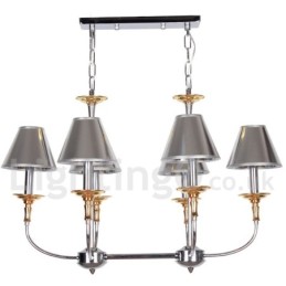 6 Light Modern Contemporary Chrome Candle Style Chandelier