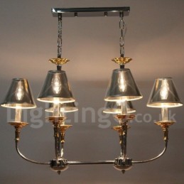 6 Light Modern Contemporary Chrome Candle Style Chandelier