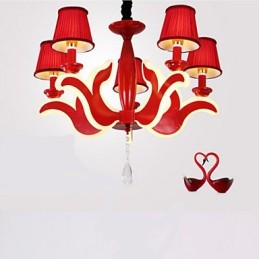 Creative Garden Lights Red Acrylic Chandelier