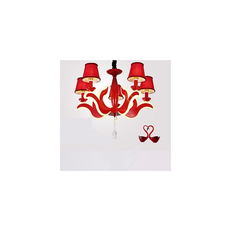 Creative Garden Lights Red Acrylic Chandelier