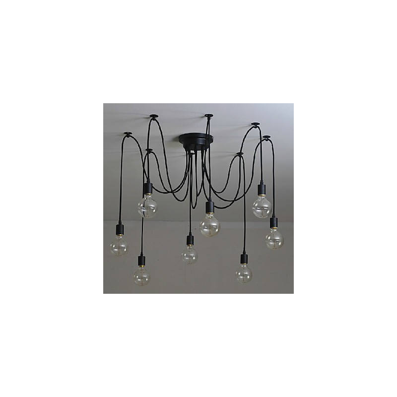 8 Lights Chandelier Pendant Light Traditional Classic Retro Metal