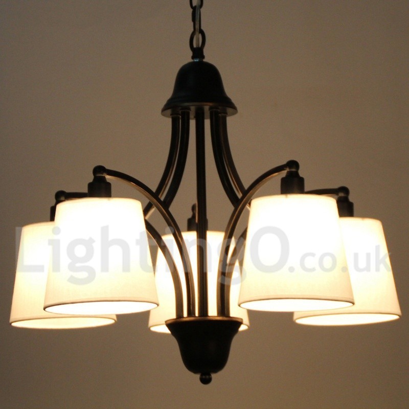 5 Light Rustic Retro Contemporary Candle Style Chandelier