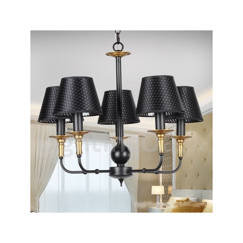 5 Light Retro Rustic Candle Style Chandelier