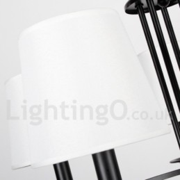 5 Light Retro Black Mediterranean Style Rustic Contemporary Candle Style Chandelier