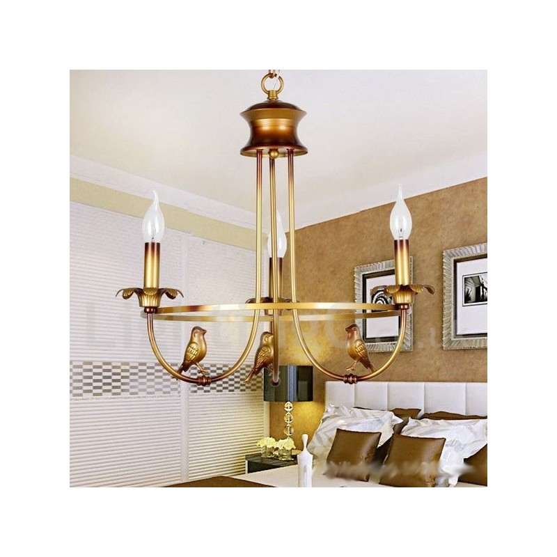 3 Light Retro Candle Style Chandelier