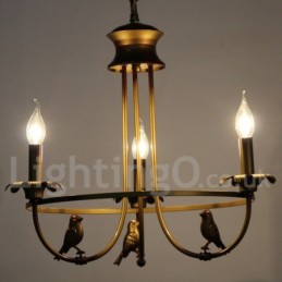 3 Light Retro Candle Style Chandelier