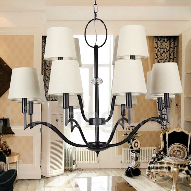 12 Light Modern Contemporary Candle Style Chandelier