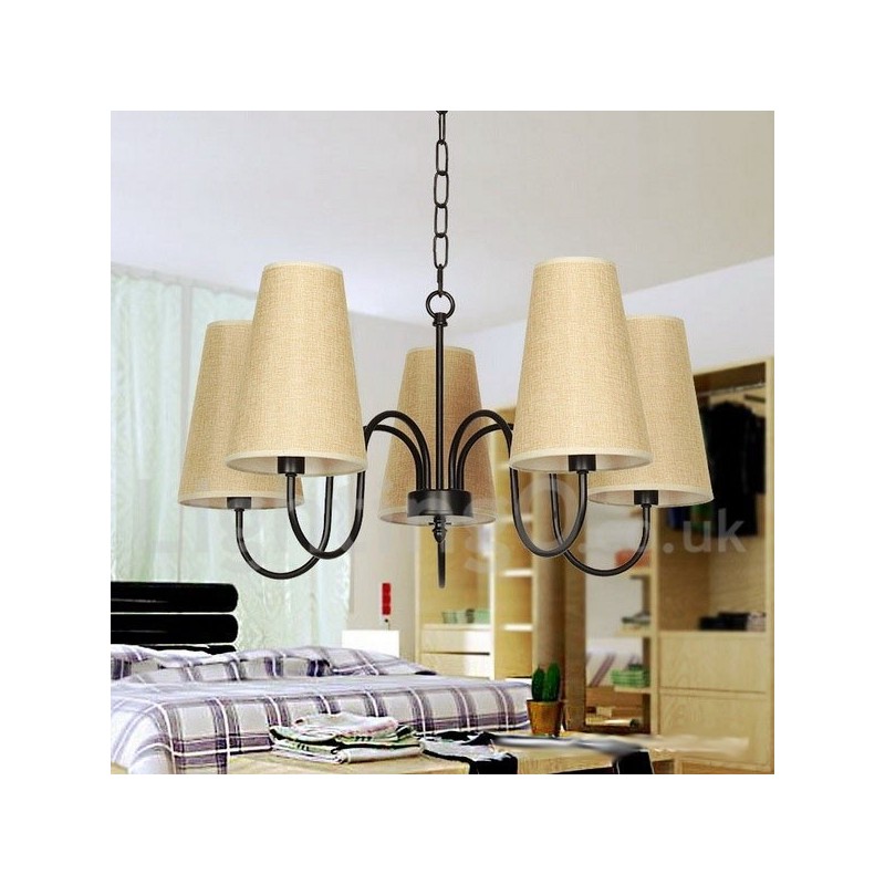5 Light Retro Contemporary Candle Style Chandelier