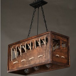 Minimalist Wooden Chandelier