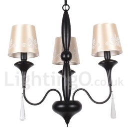 3 Light Mediterranean Style Candle Style Chandelier