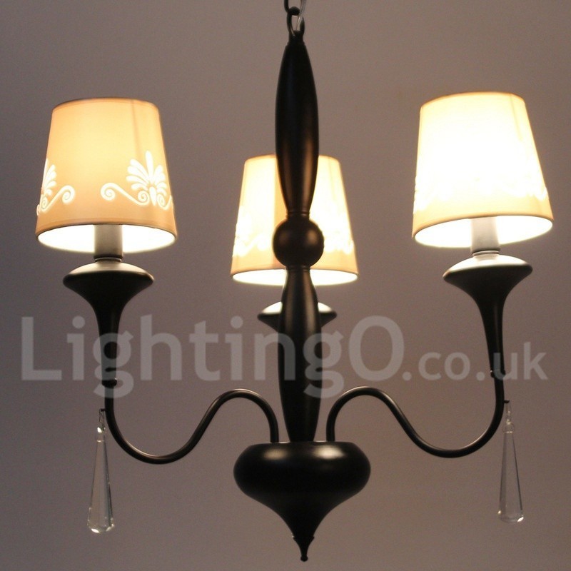 3 Light Mediterranean Style Candle Style Chandelier