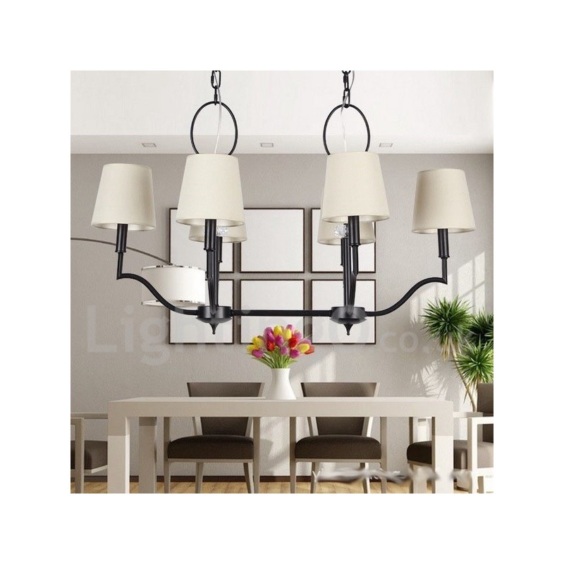 6 Light Modern Contemporary Candle Style Chandelier