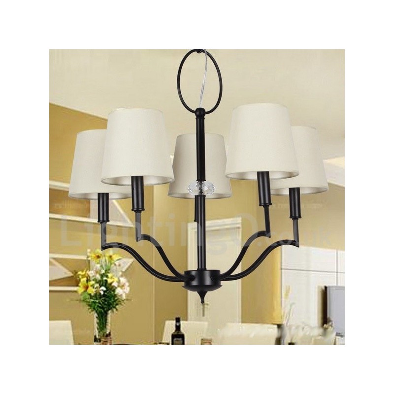 5 Light Modern Contemporary Candle Style Chandelier