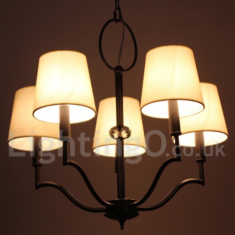 5 Light Modern Contemporary Candle Style Chandelier