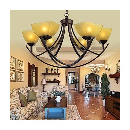 Chandelier 6 Lights Traditional Classic Vintage Metal