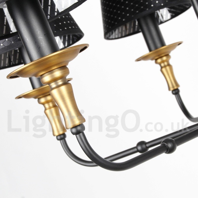 12 Light Retro Rustic 2 Tier Candle Style Chandelier