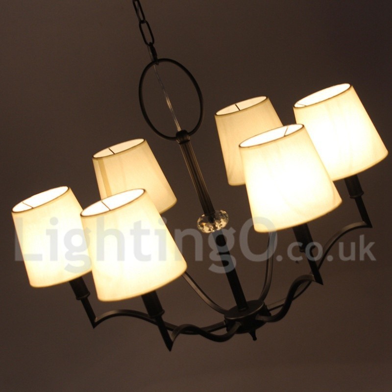 6 Light Modern Contemporary Candle Style Chandelier
