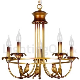 5 Light Retro Candle Style Chandelier