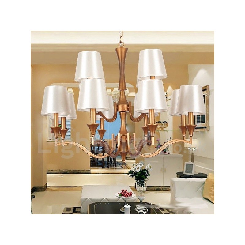 12 Light Mediterranean Style Candle Style Chandelier