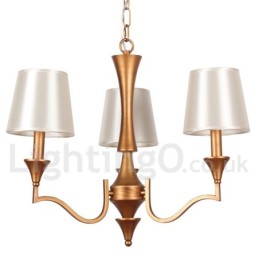 3 Light Mediterranean Style Candle Style Chandelier