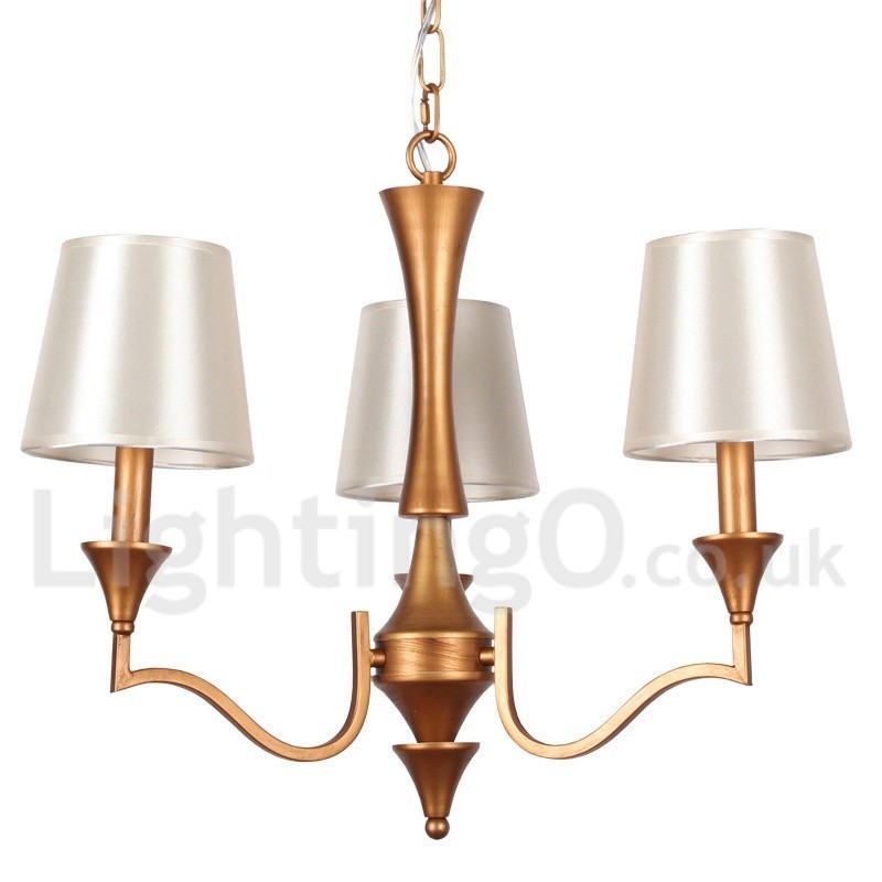 3 Light Mediterranean Style Candle Style Chandelier