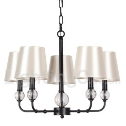 5 Light Rustic Retro Black Contemporary Candle Style Chandelier
