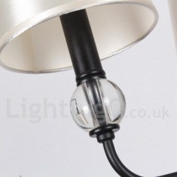 5 Light Rustic Retro Black Contemporary Candle Style Chandelier