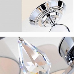 Modern Contemporary Crystal Chrome Metal Chandelier