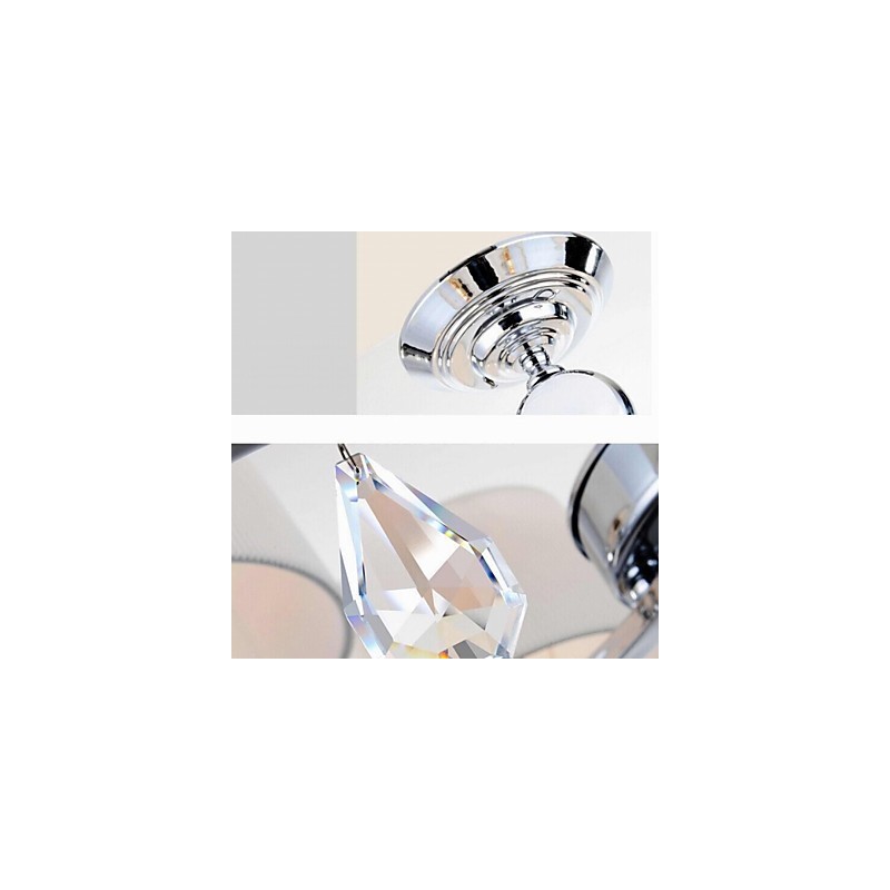 Modern Contemporary Crystal Chrome Metal Chandelier