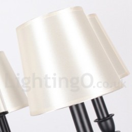 6 Light Black Retro Contemporary Candle Style Chandelier