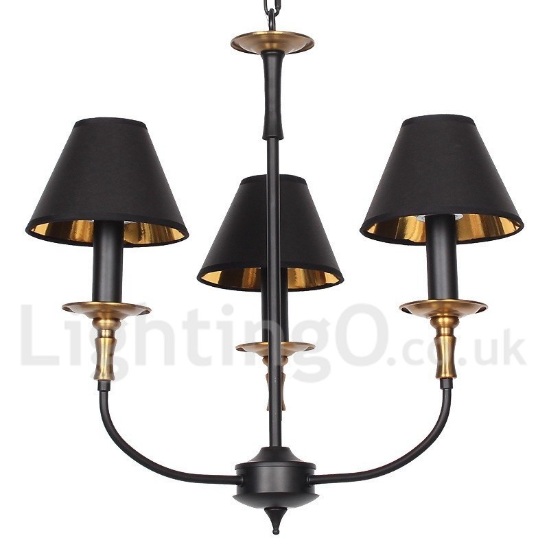 3 Light Retro Contemporary Candle Style Chandelier