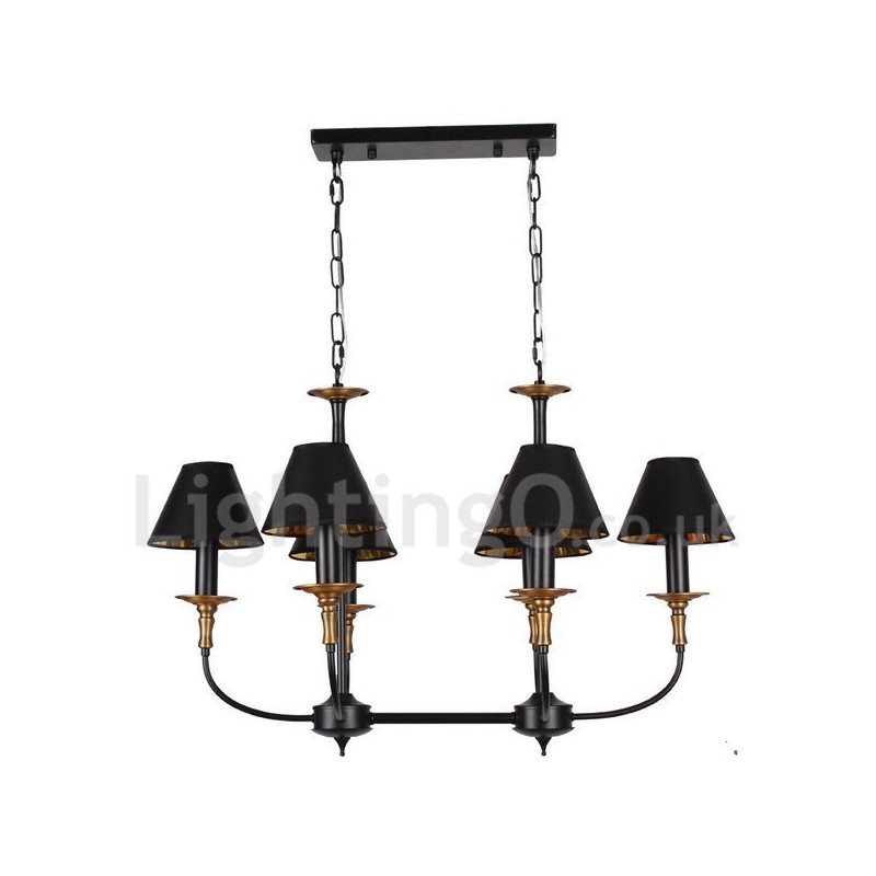 6 Light Retro Contemporary Candle Style Chandelier