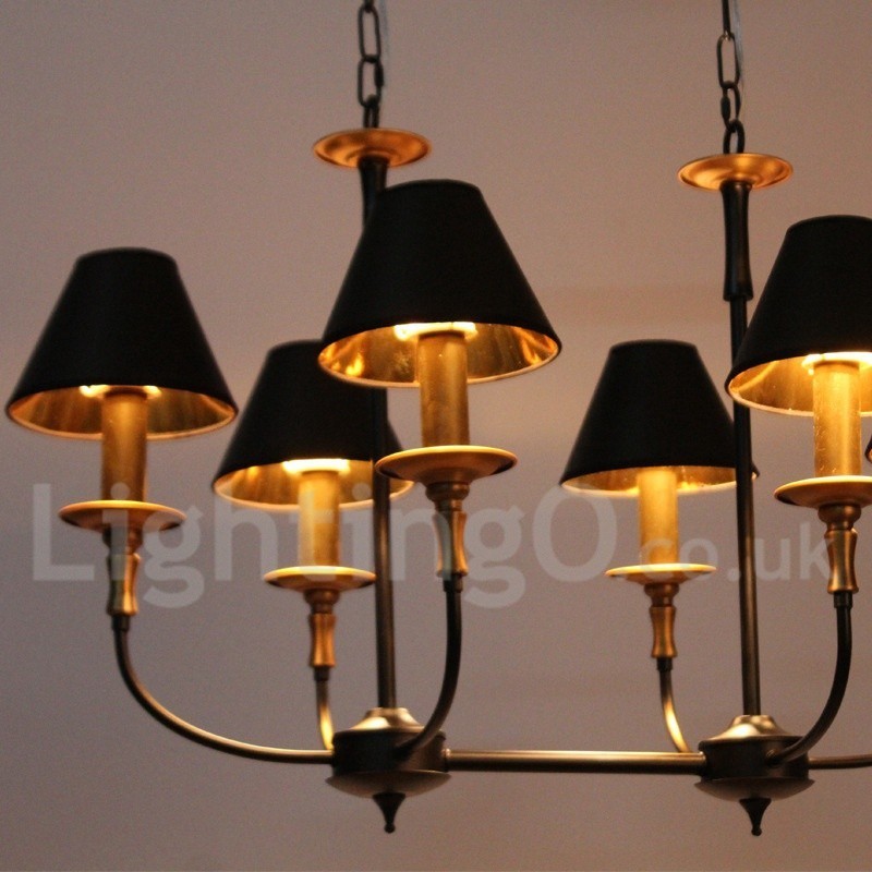 6 Light Retro Contemporary Candle Style Chandelier