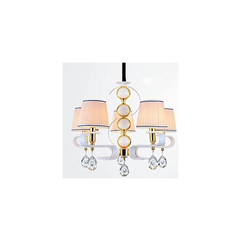 Fabric Chandelier 5 Light Modern Minimalist High Grade Lamp
