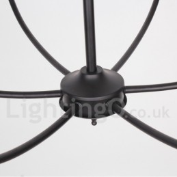 6 Light Retro Contemporary Candle Style Chandelier