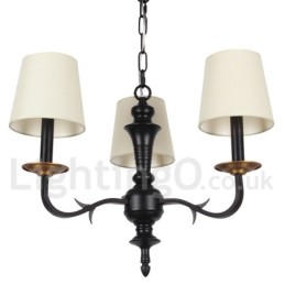 3 Light Contemporary Retro Candle Style Chandelier