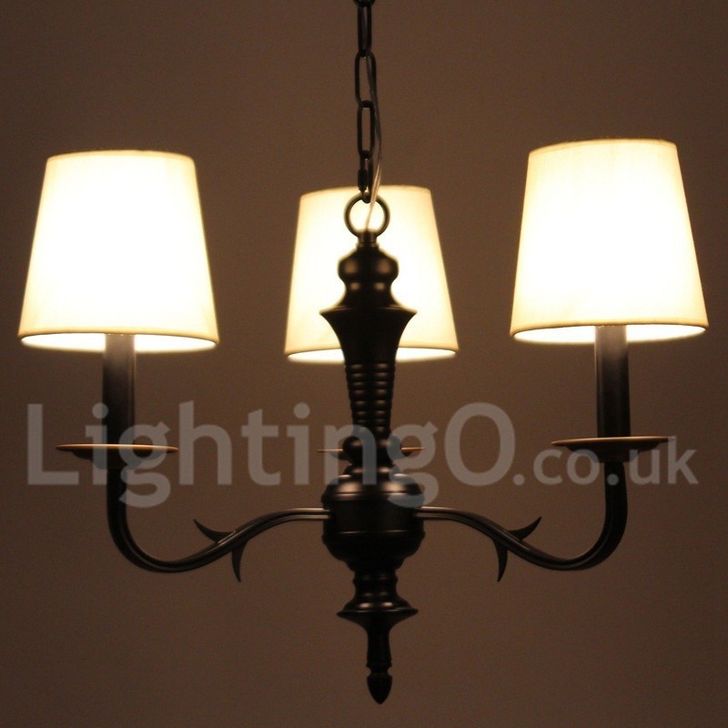 3 Light Contemporary Retro Candle Style Chandelier