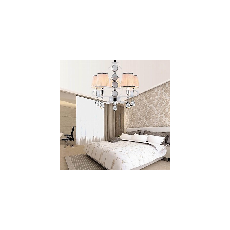 Fabric Chandelier 5 Light Modern Minimalist High Grade Lamp